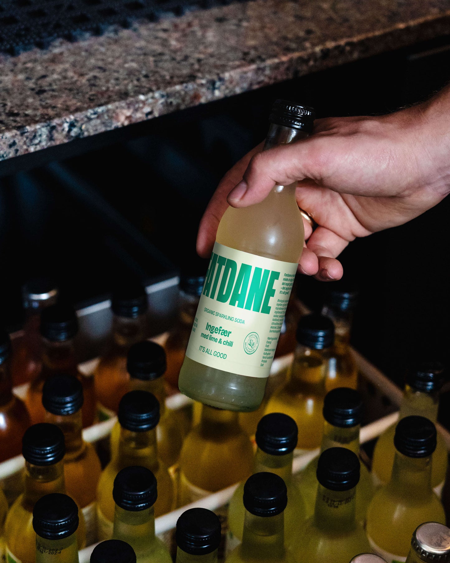 Fatdane Ingefær med Lime & Chili, 25 cl.