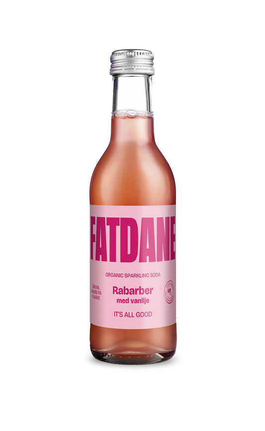 Fatdane Rabarber med Vanilje, 25 cl.